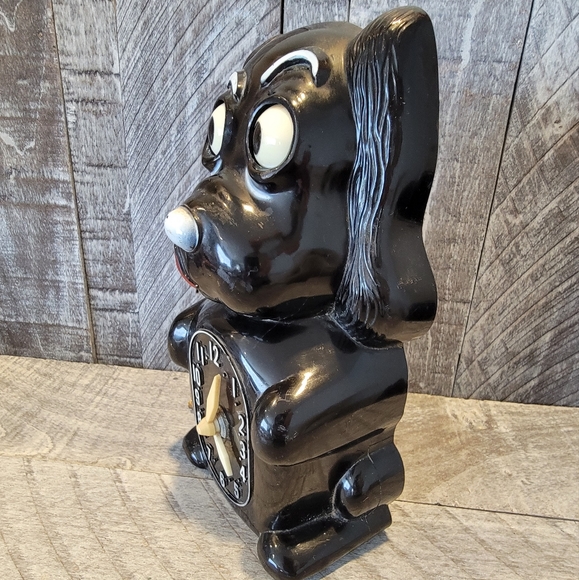 Vintage Klocker Spaniel Dog Wall Clock Animated Moving Eyes - Picture 3 of 10